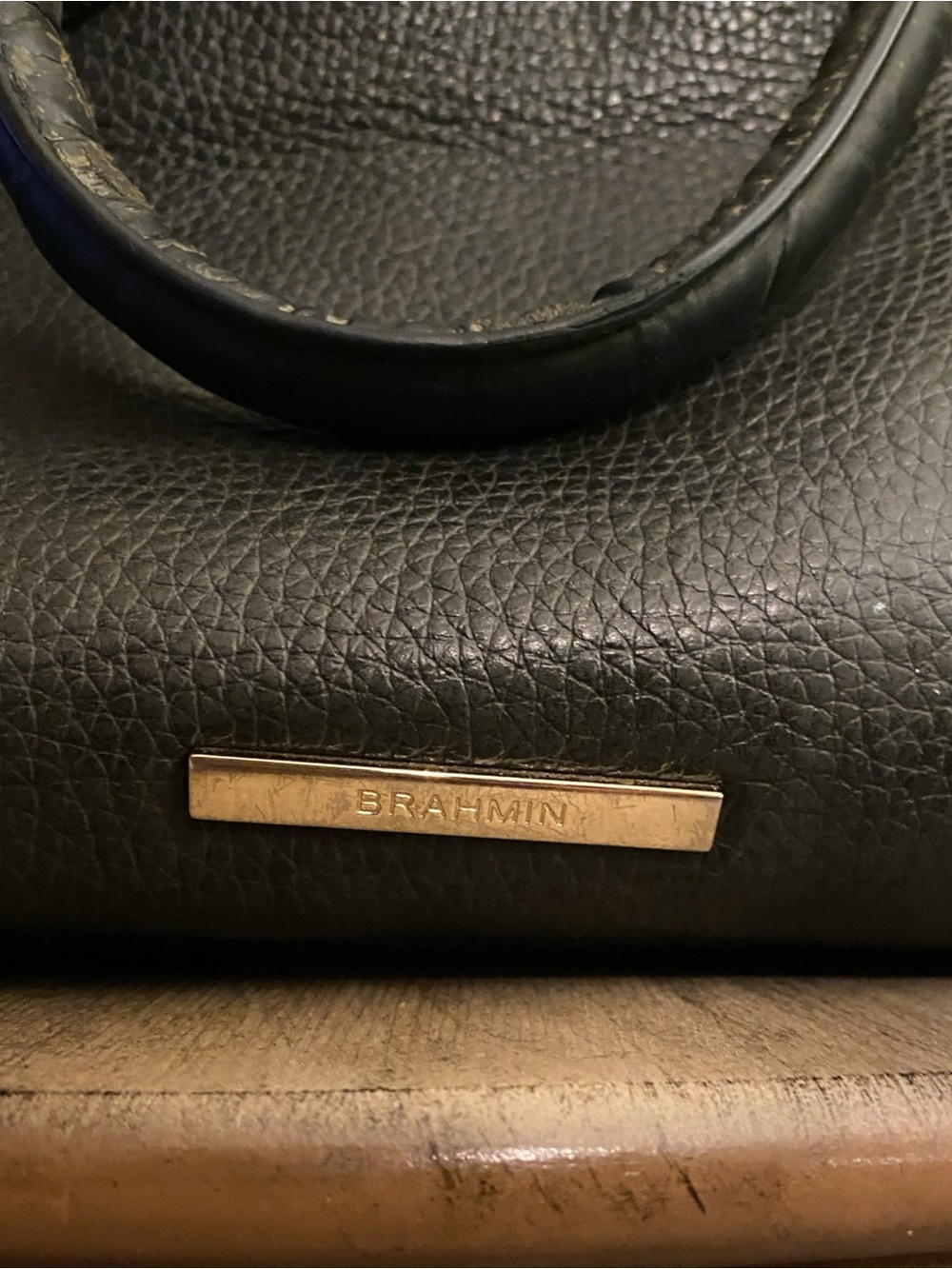 Brahmin Black Leather Satchel Handbag with Detachable Strap - Picture 2 of 15
